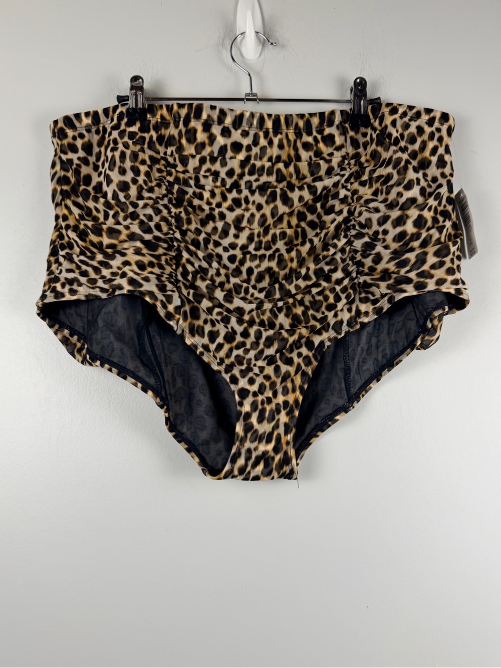 New torrid leopard printed high rise swim bottoms size 3X
